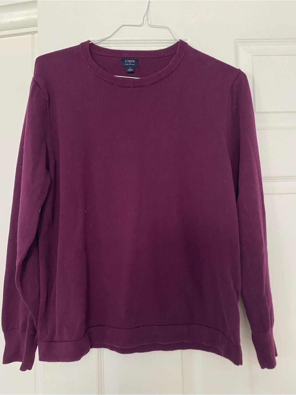 J. Crew Crewneck Sweater in Plum